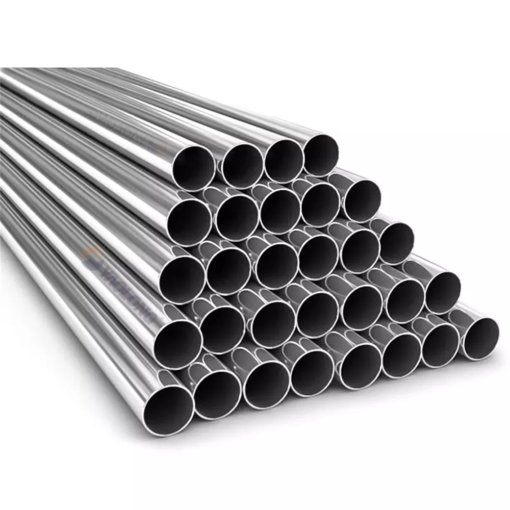 Close up of steel pipe ends
