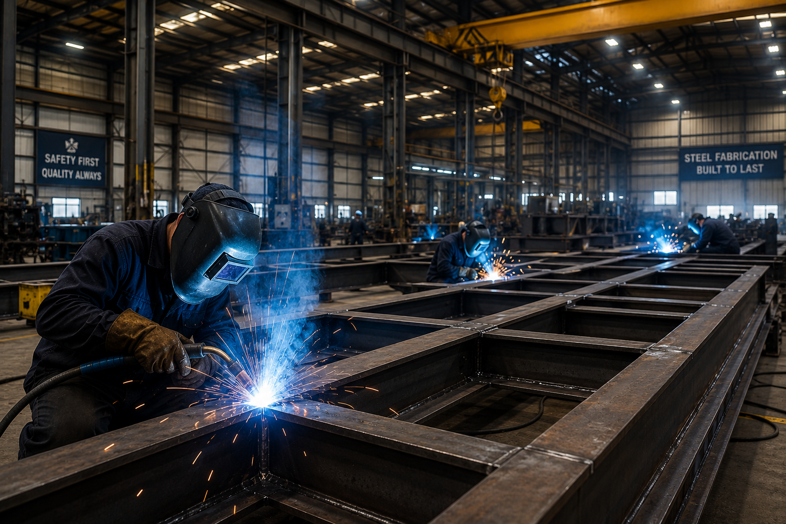 Steel fabrication welding project